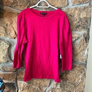 INC INTERNATIONAL CONCEPTS Fiesta Fuchsia Puff Sleeve ~ Size L
